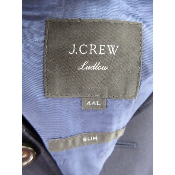 J Crew Sport Coat 44 Long Vitale Barberis Ludlow Blazer Wool Navy - Picture 10 of 14